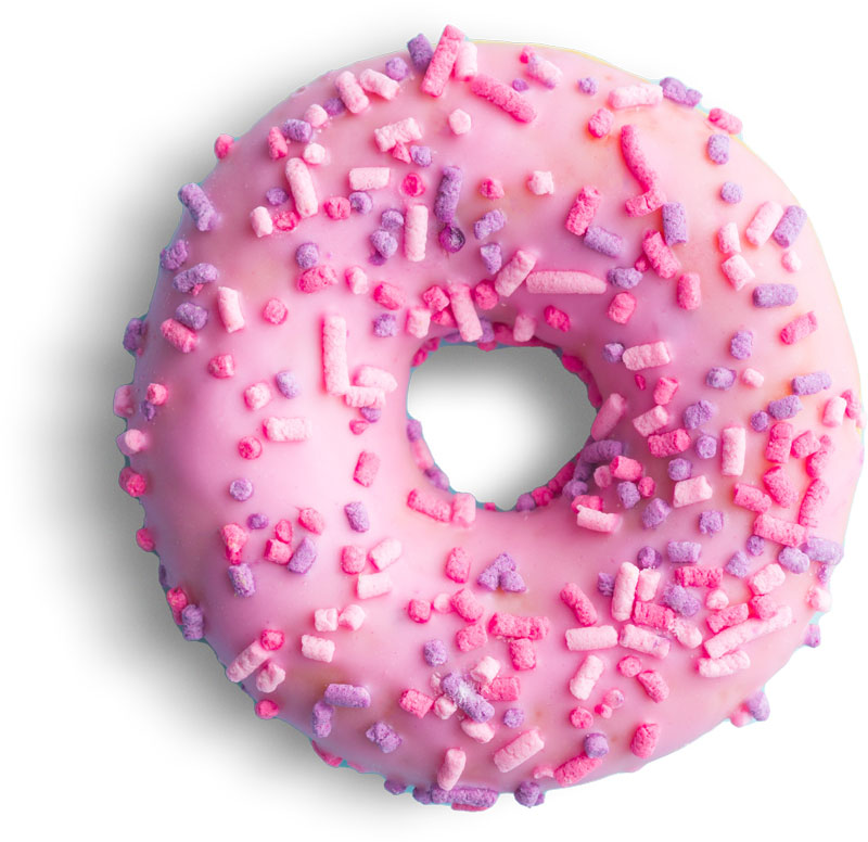 pink donut sugar
